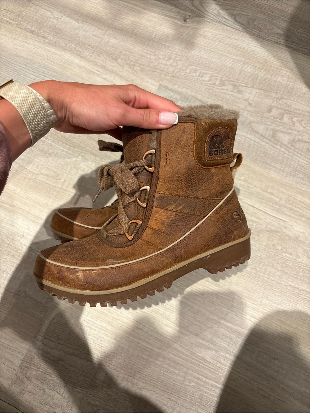 Sorel leather winter boots